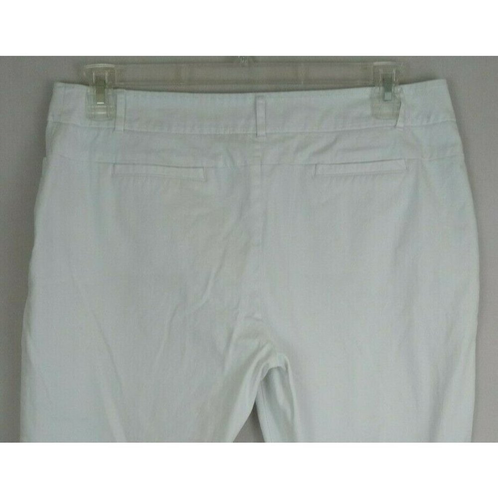Tribal Studio Women's White Capri Pants With Button Accents Size 12P